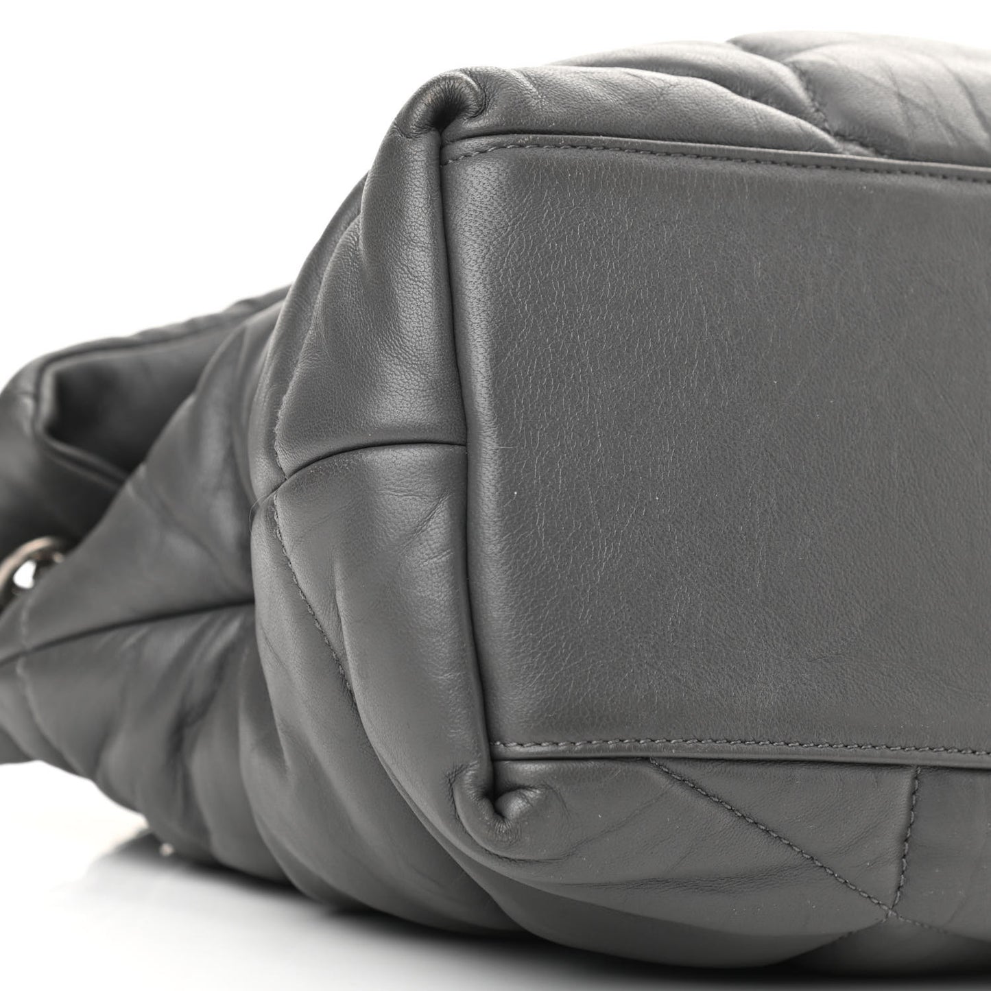 Calfskin Quilted Medium Loulou Puffer Monogram Chain Satchel Storm