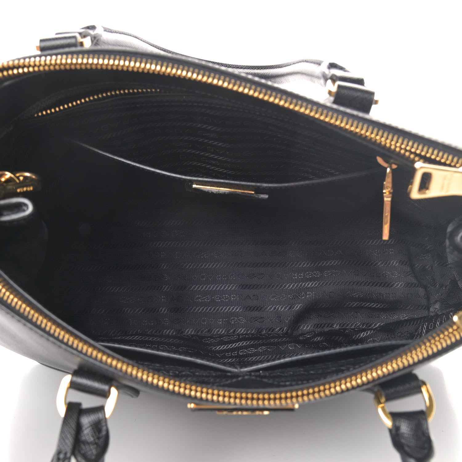 Prada Saffiano Small Galleria Double Zip Tote Black 4 of 4