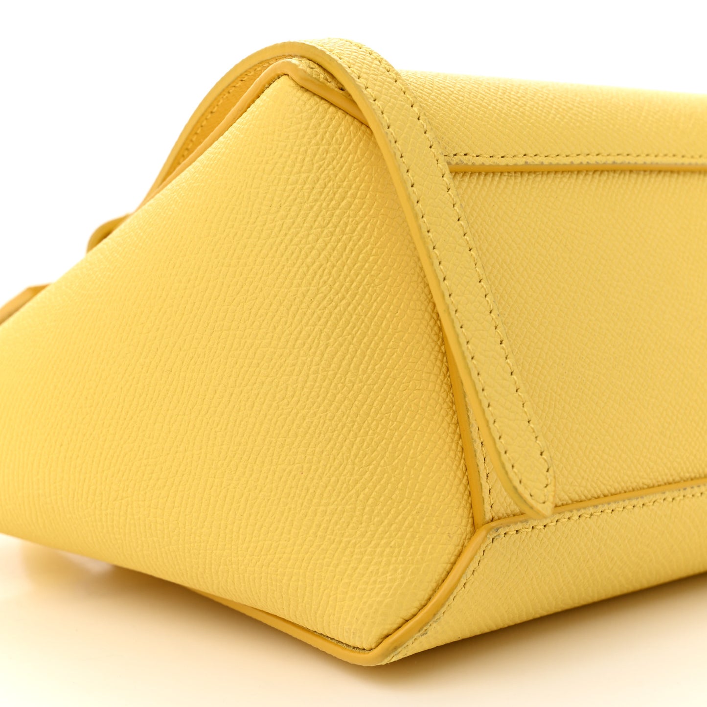 Grained Calfskin Nano Belt Bag Citron