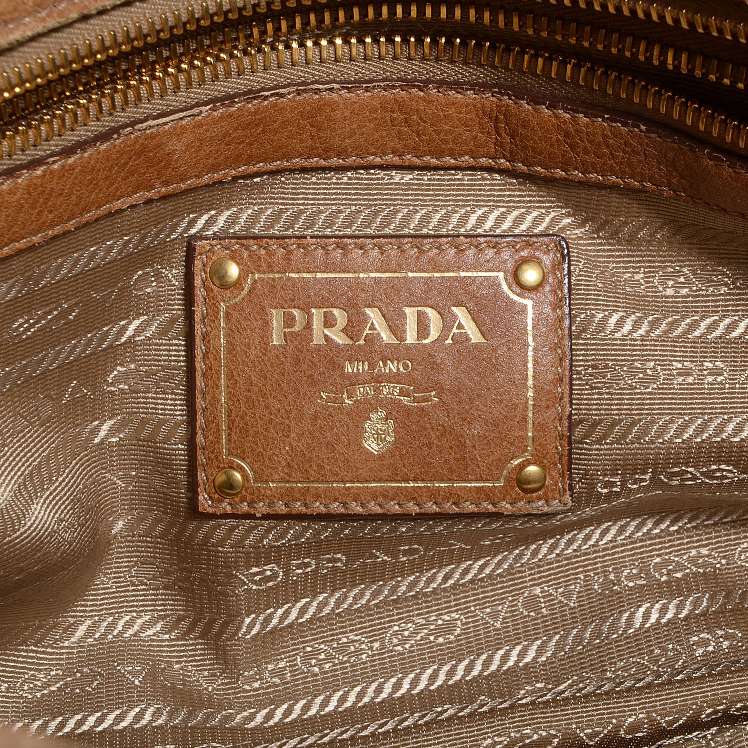 Prada Cervo Patchwork Fringe Dome Satchel Naturale 7 of 11