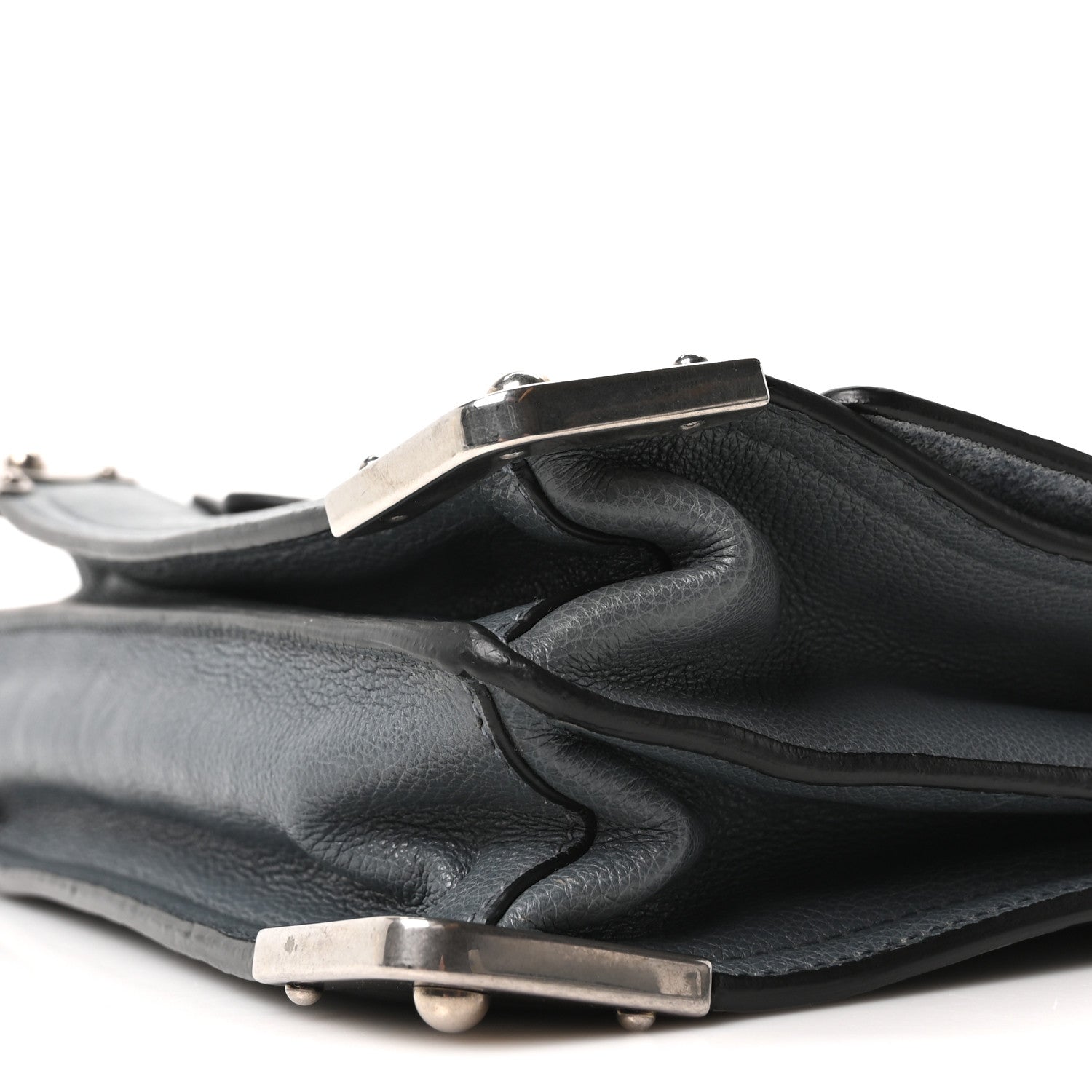 Prada Glace Calf Soft Cahier Bag Marine Astrale 9 of 9