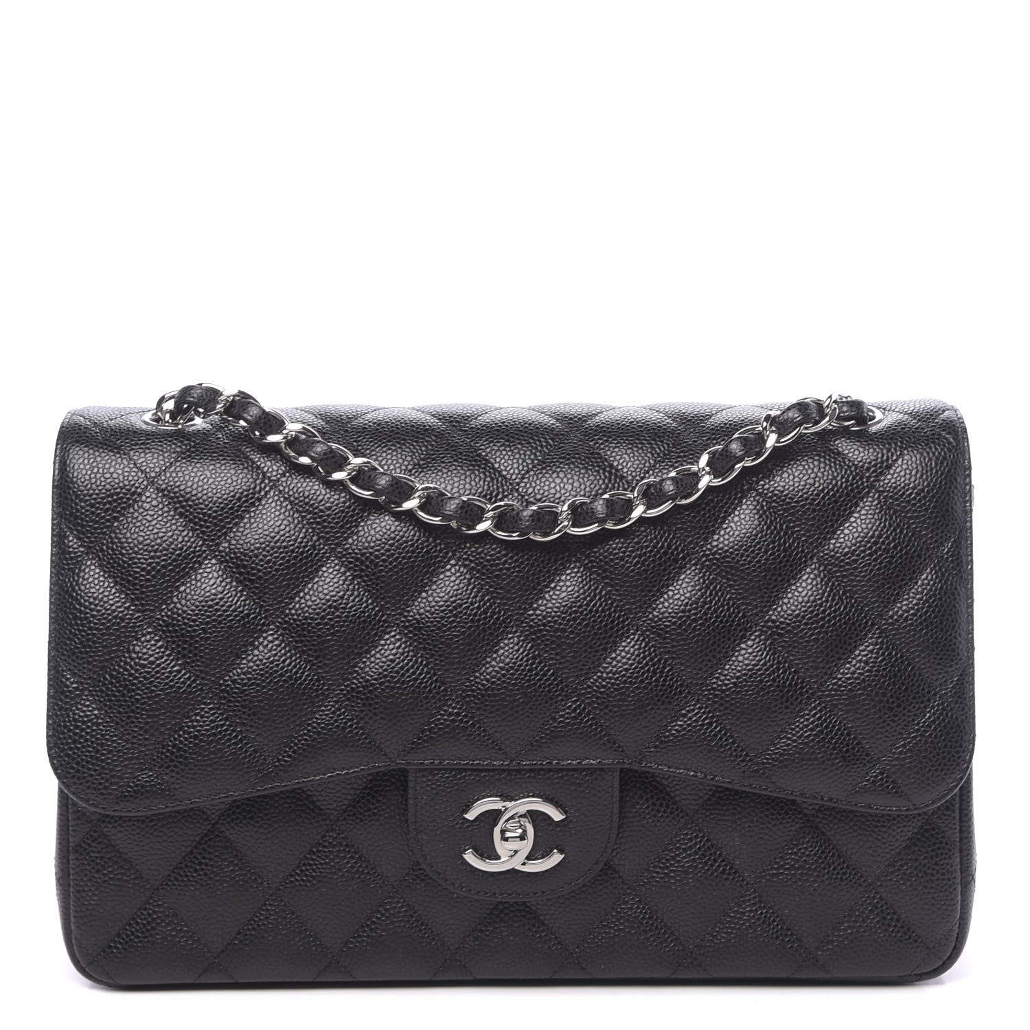 Chanel Caviar Quilted Jumbo Double Flap Black 1 of 11