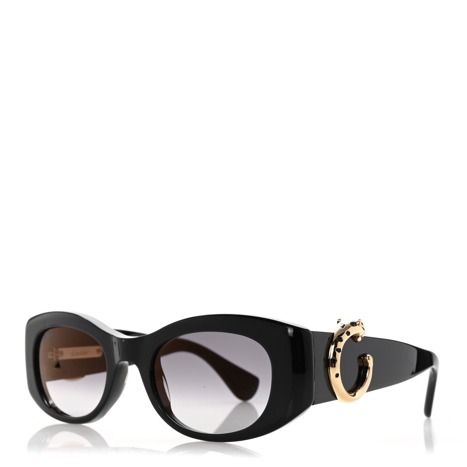 Cartier Acetate Panthere C-Logo Sunglasses CT0472S Black 1 of 7