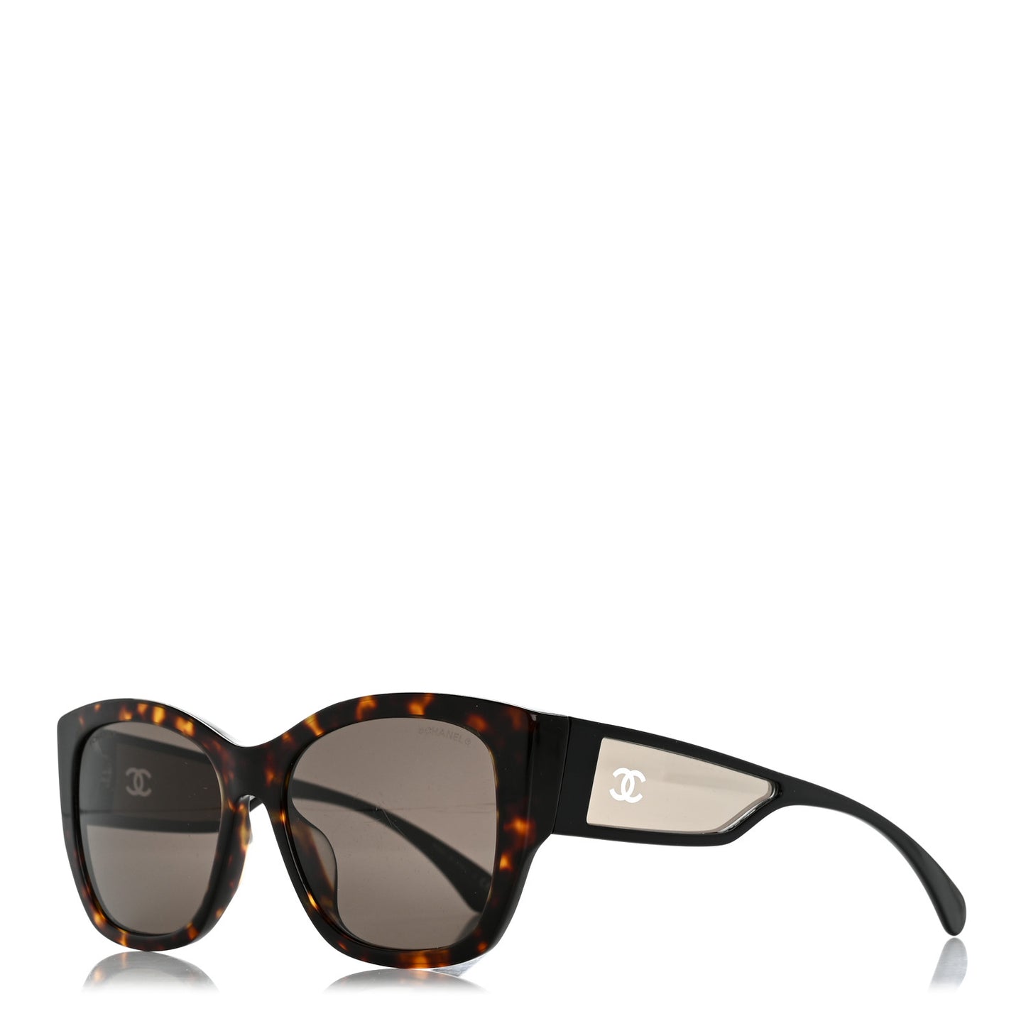 Acetate Polarized Butterfly Signature CC Sunglasses 5429-A Black