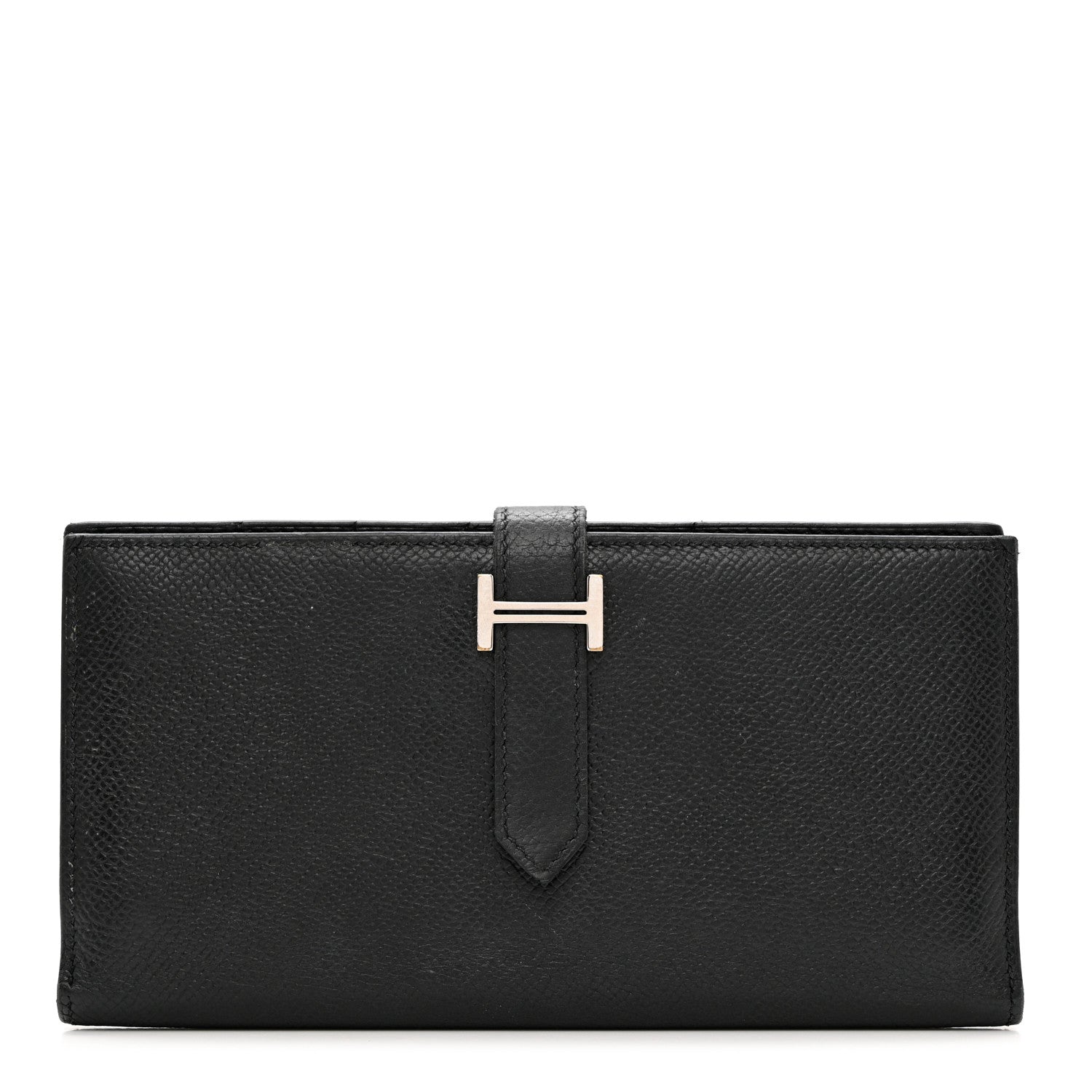 Hermes Epsom Bearn Gusset Wallet Black 1 of 8