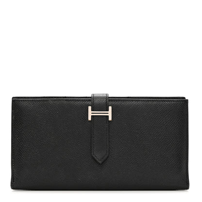 Hermes Epsom Bearn Gusset Wallet Black 1 of 8