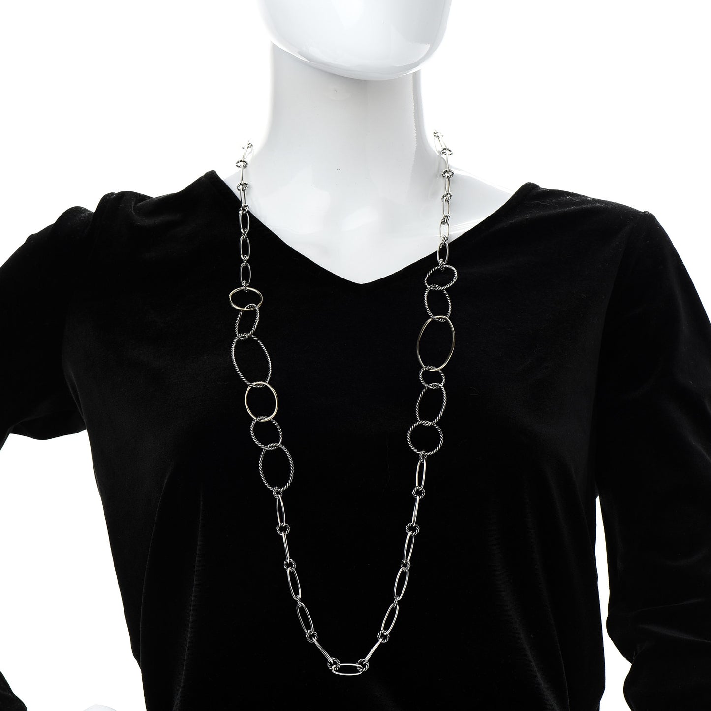 Sterling Silver 18K Yellow Gold Mobile Link Necklace