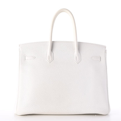 Hermes Taurillon Clemence Birkin 35 White 3 of 33