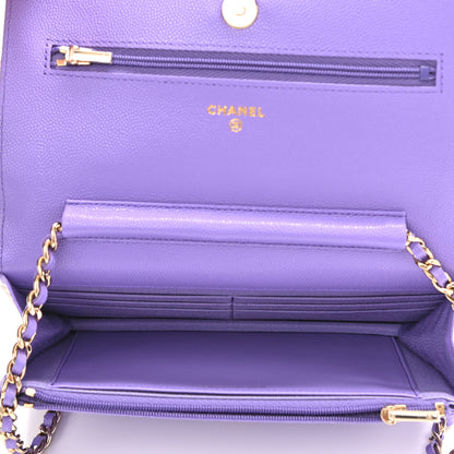 Chanel Caviar Quilted Wallet On Chain WOC Purple 5 of 12