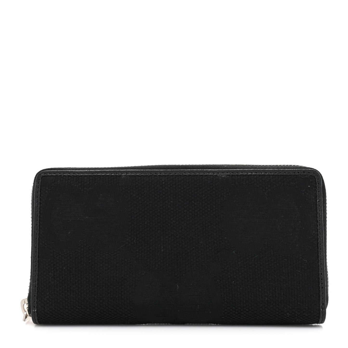 Canvas Monogram Jumbo GG Textured Dollar Calfskin Continental Wallet Black