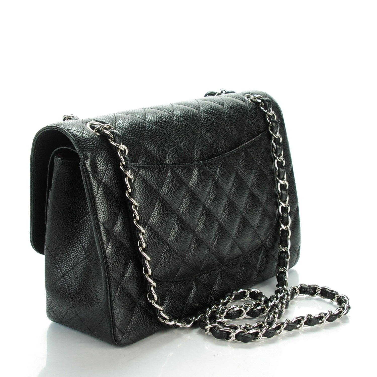 Chanel Caviar Quilted Jumbo Double Flap Black 3 of 8