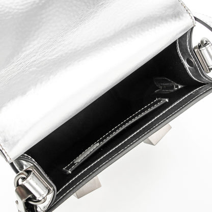 Proenza Schouler Metallic Patent Calfskin Tiny PS11 Shoulder Bag Silver 6 of 9