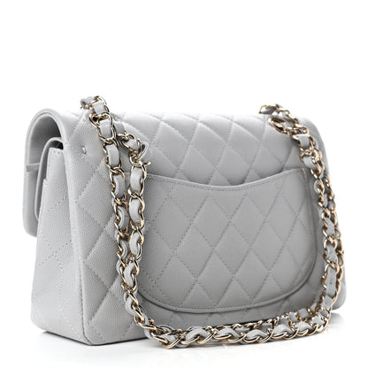 Chanel Caviar Quilted Small Double Flap Grey 2 of 4