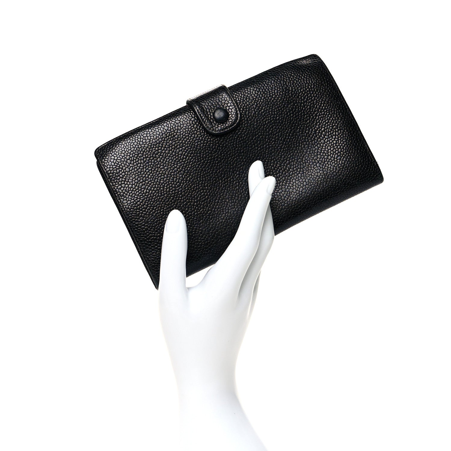 Chanel Caviar Timeless CC French Wallet Black 2 of 12
