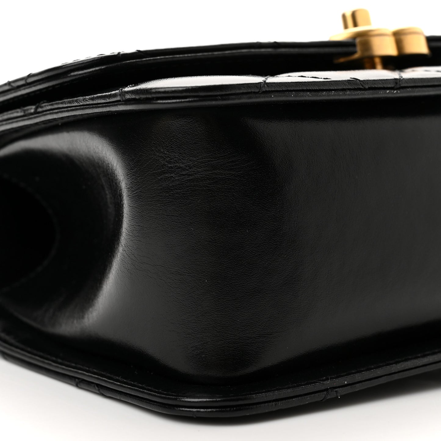 Calfskin Quilted Mini Perfect Fit Flap Black