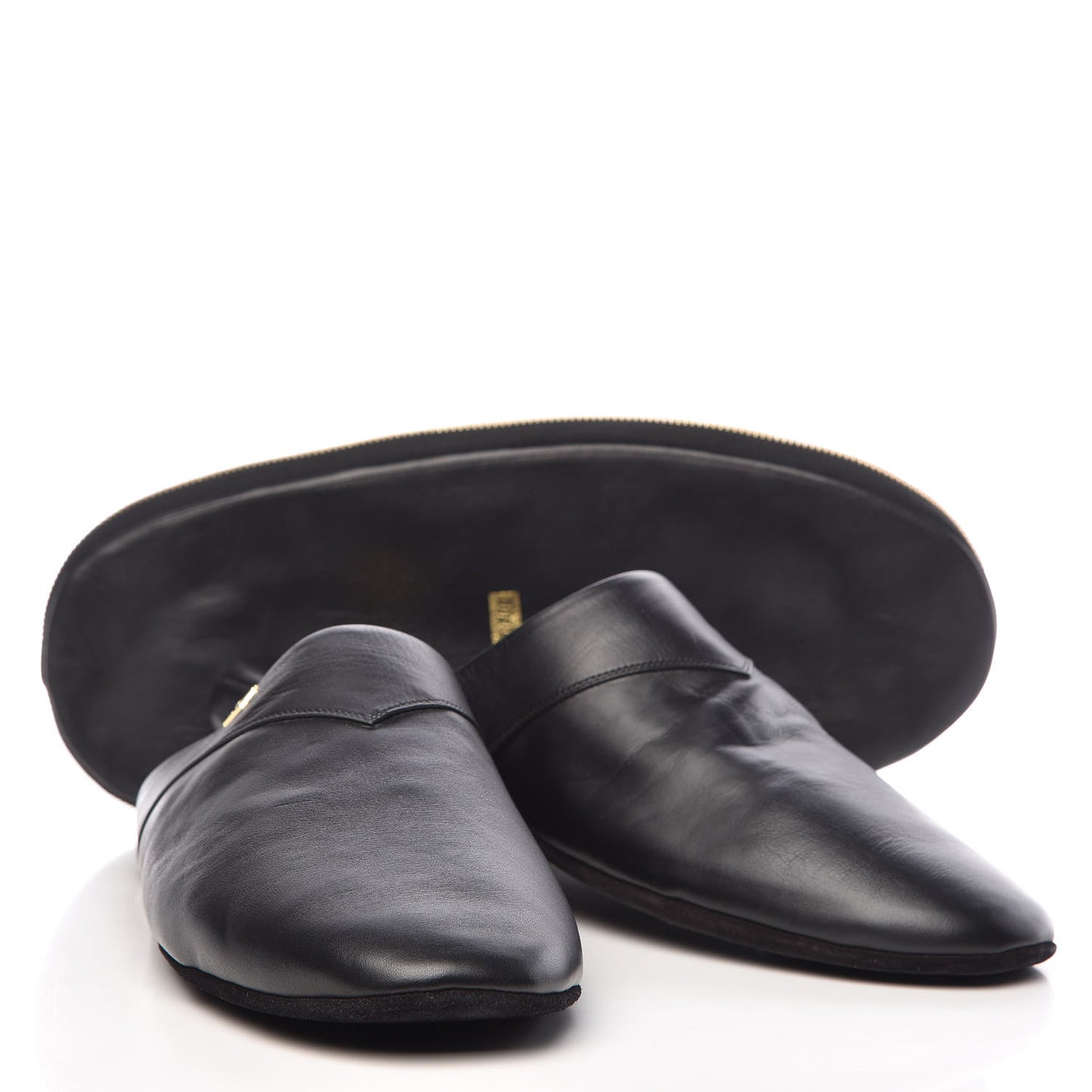 X SUPREME Lambskin Mens Hugh Slippers 8 Black