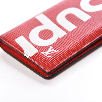 Louis Vuitton X SUPREME Epi Brazza Wallet Red 8 of 12