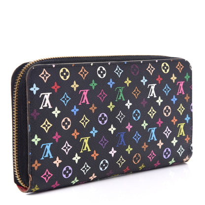 Louis Vuitton Monogram Multicolor Zippy Wallet Black Grenade 3 of 9