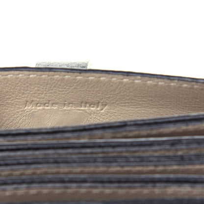 Celine Grained Shiny Calfskin Accordion Card Holder Black Chalk 6 of 6