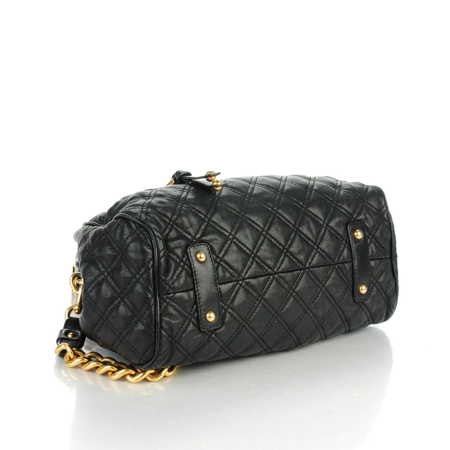Calfskin Quilted Stam Black