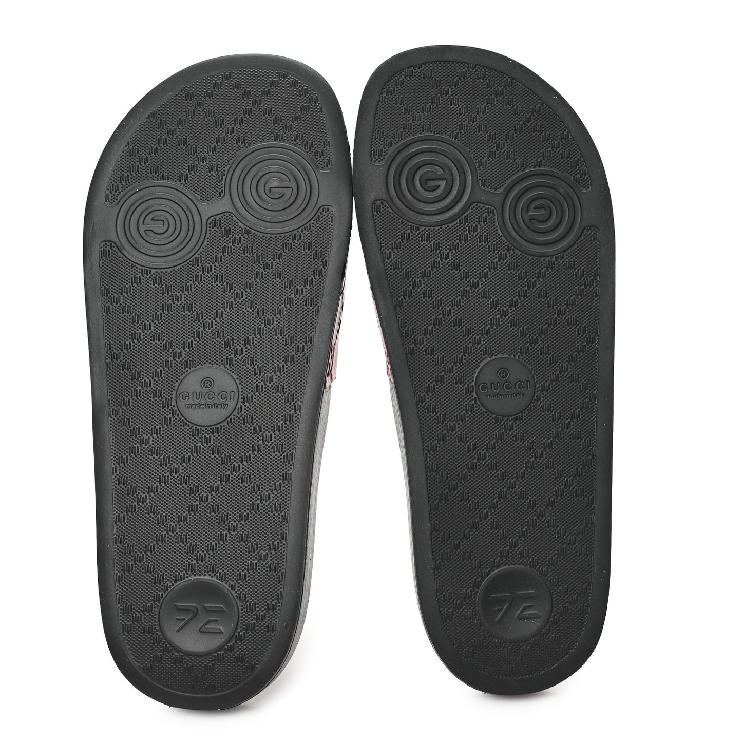 Guccissima Signature Womens Slide Sandals 38 Hibiscus Red