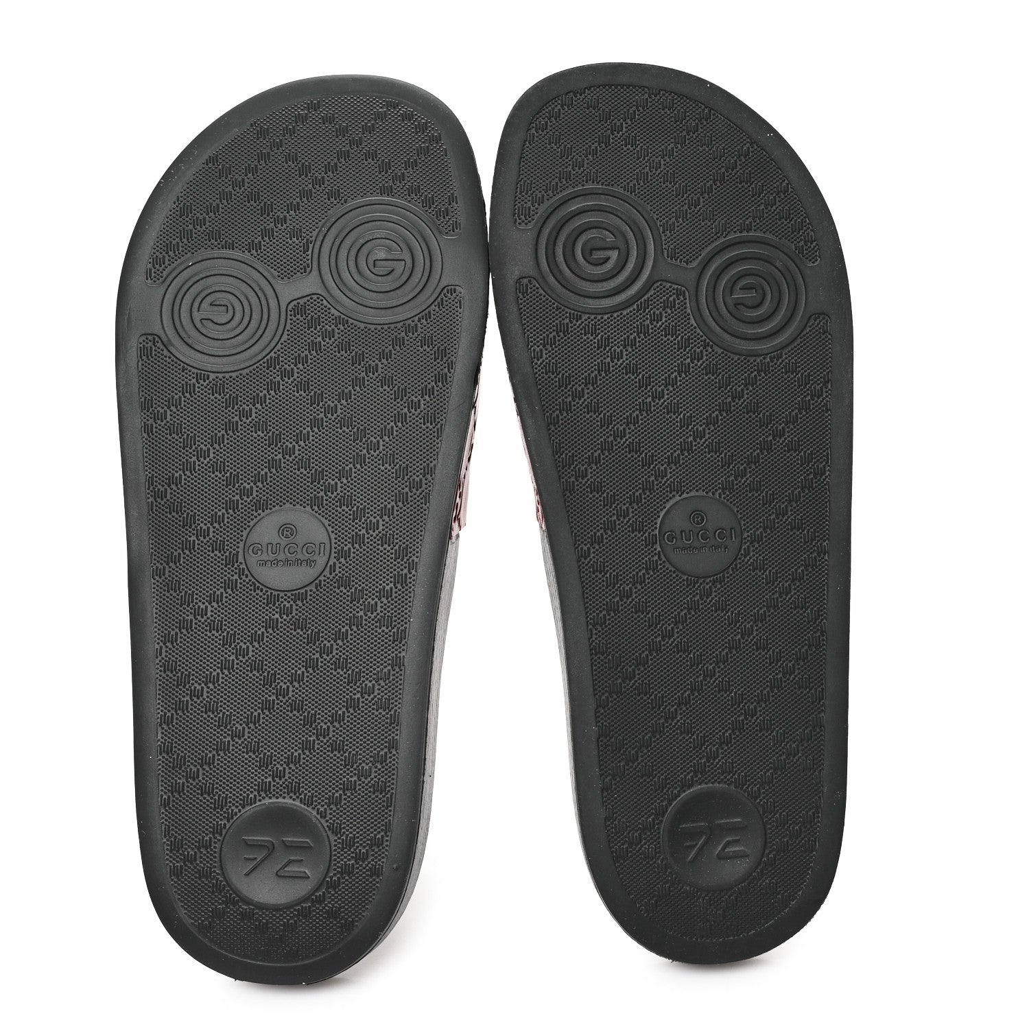 Gucci Guccissima Signature Womens Slide Sandals 38 Hibiscus Red 6 of 9