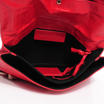 Balenciaga Agneau Giant 21 Rose Gold Hardware Envelope Clutch Rouge Coquelicot 6 of 10