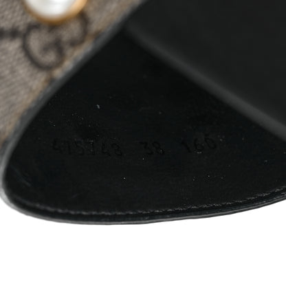 Gucci GG Supreme Monogram Pearls Slide Sandals 38 Beige 8 of 8