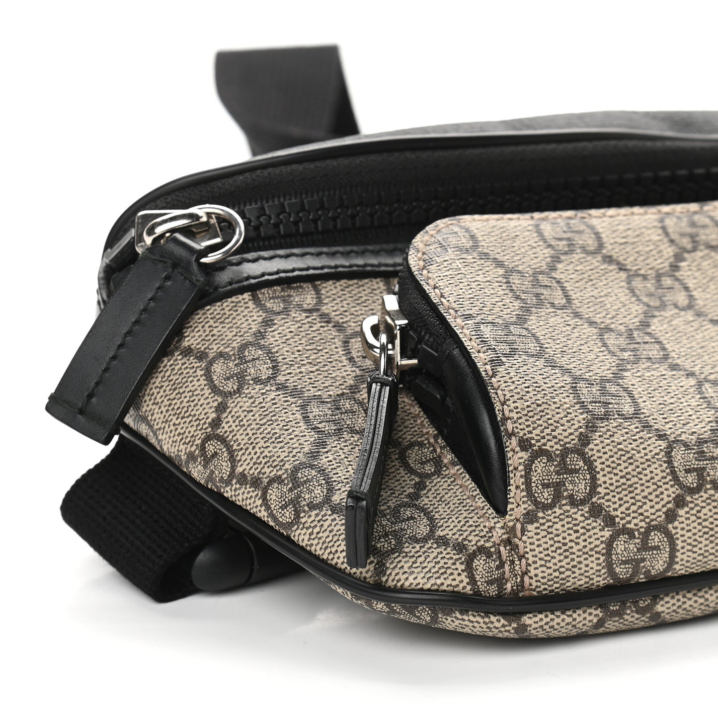 GG Supreme Monogram Belt Bag Black