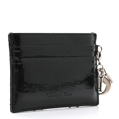Christian Dior Patent Cannage Lady Dior Card Holder Black 3 of 7