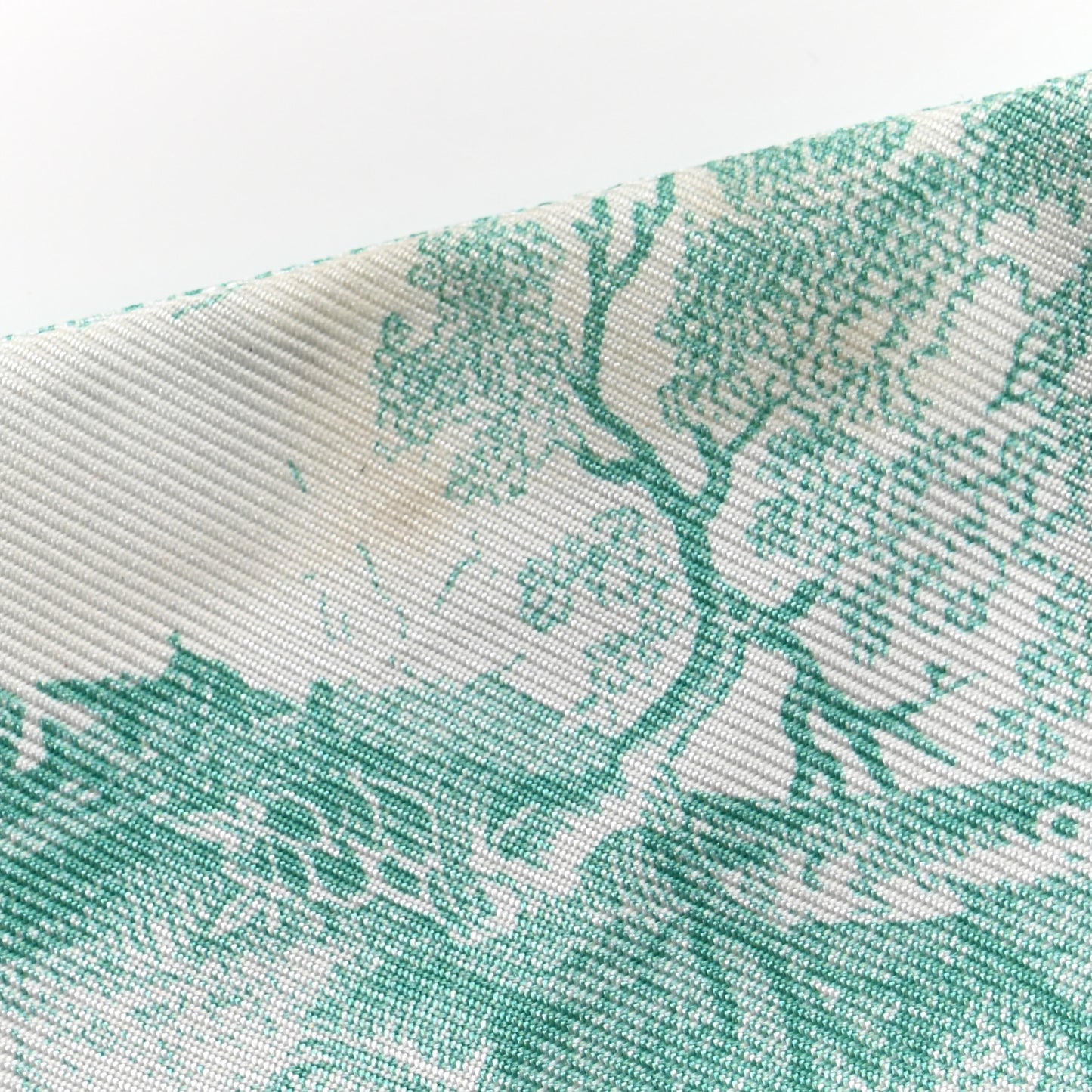Silk Toile De Jouy Mitzah Scarf Green