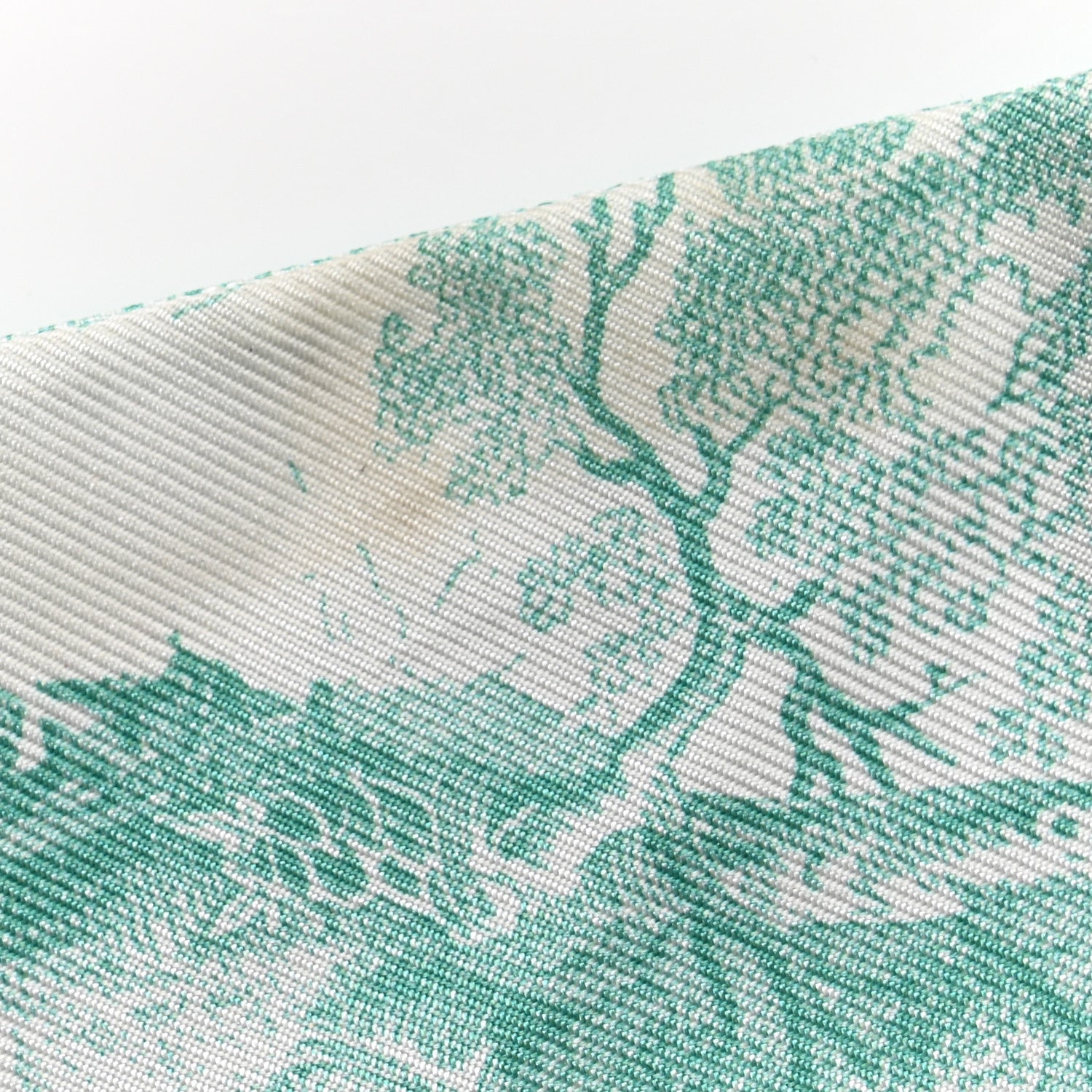 Christian Dior Silk Toile De Jouy Mitzah Scarf Green 4 of 4