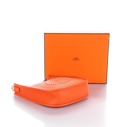 Hermes Taurillon Clemence Evelyne TPM Orange 4 of 7