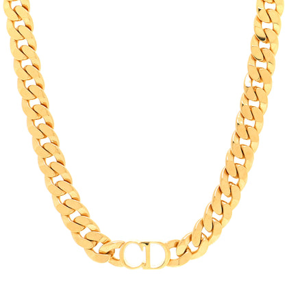 Christian Dior Metal Danseuse Etoile Chain Choker Necklace Gold 1 of 5