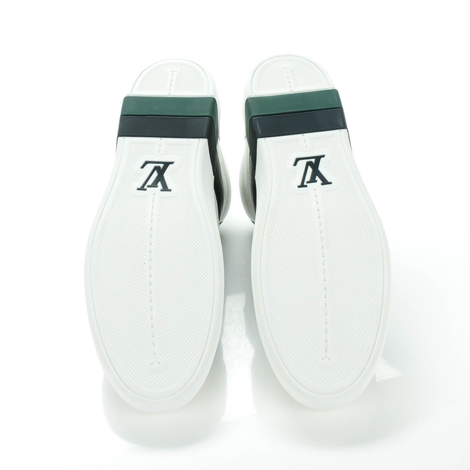 Louis Vuitton Calfskin Damier Meteor Sneakers 10 White 5 of 9