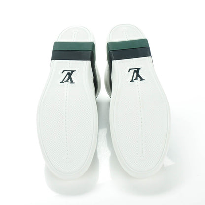 Louis Vuitton Calfskin Damier Meteor Sneakers 10 White 5 of 9