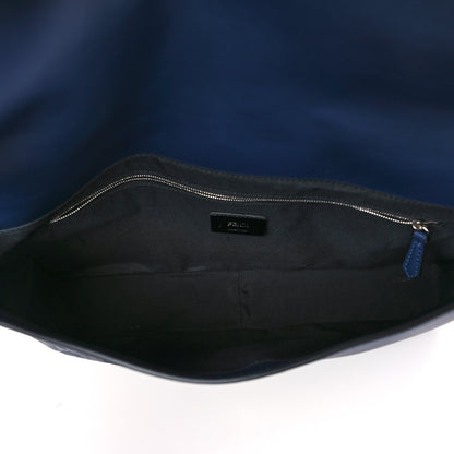 Fendi Vitello Grace FF Gradient Embossed Large Baguette Blueberry 5 of 9