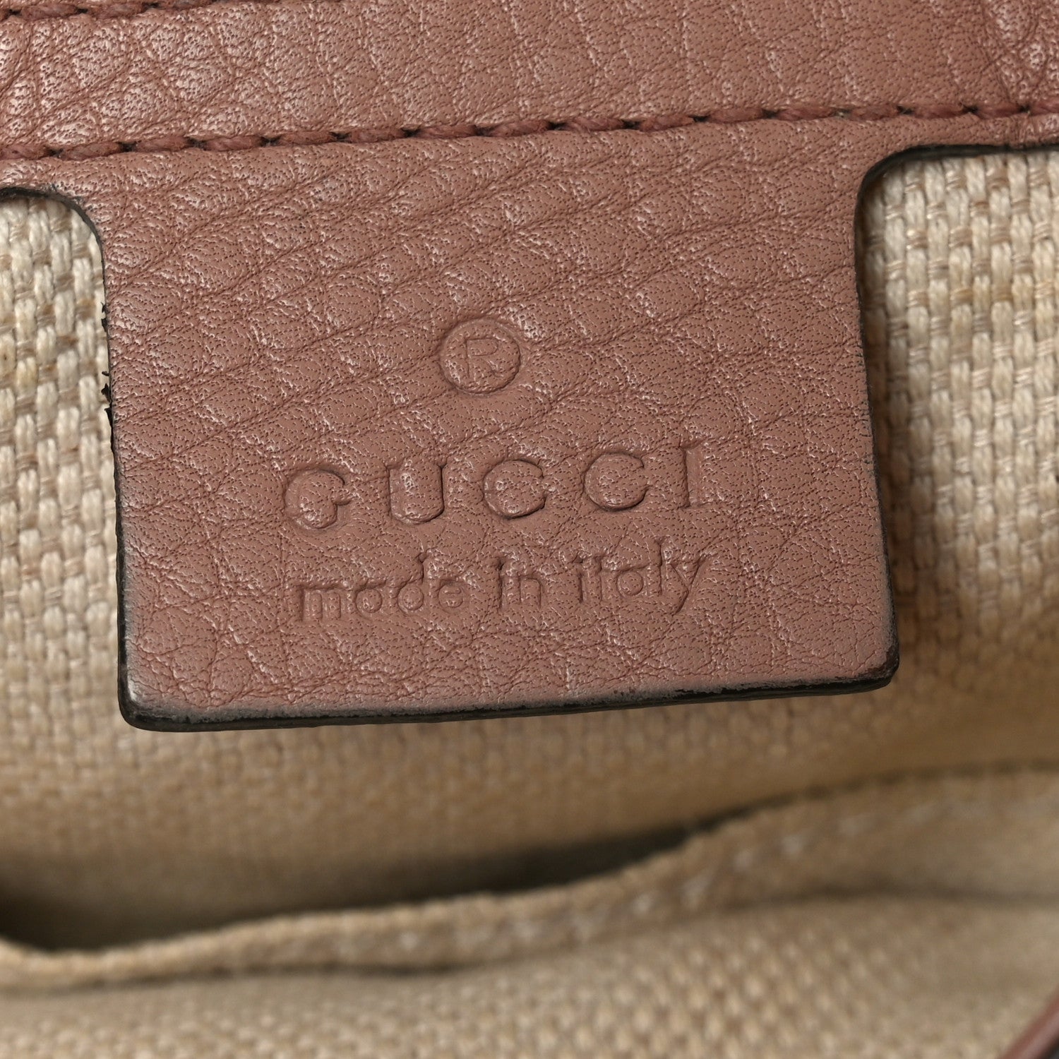 Gucci Pebbled Calfskin Medium Soho Flap Crossbody Pale Pink 6 of 10