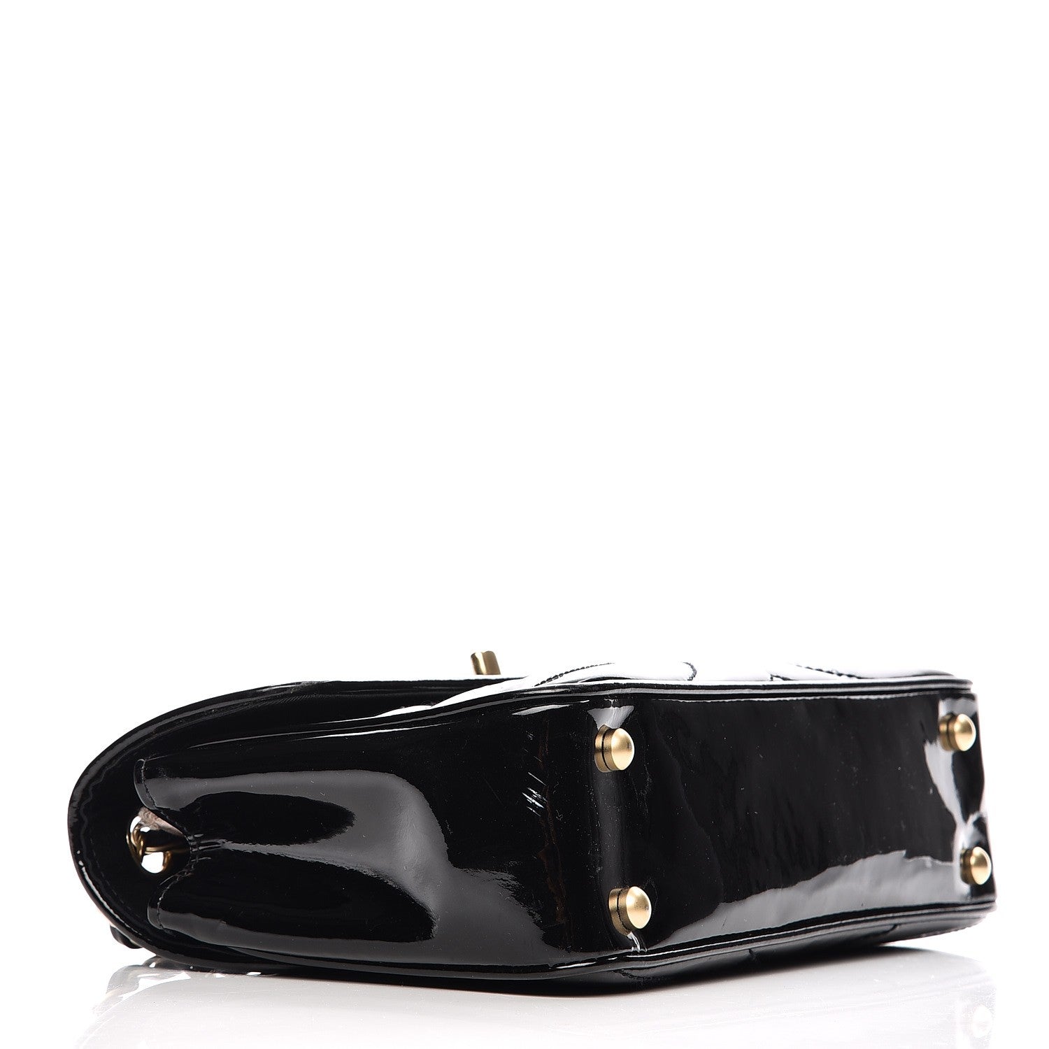 Chanel Patent Small Chevron Single Flap Black 4 of 10