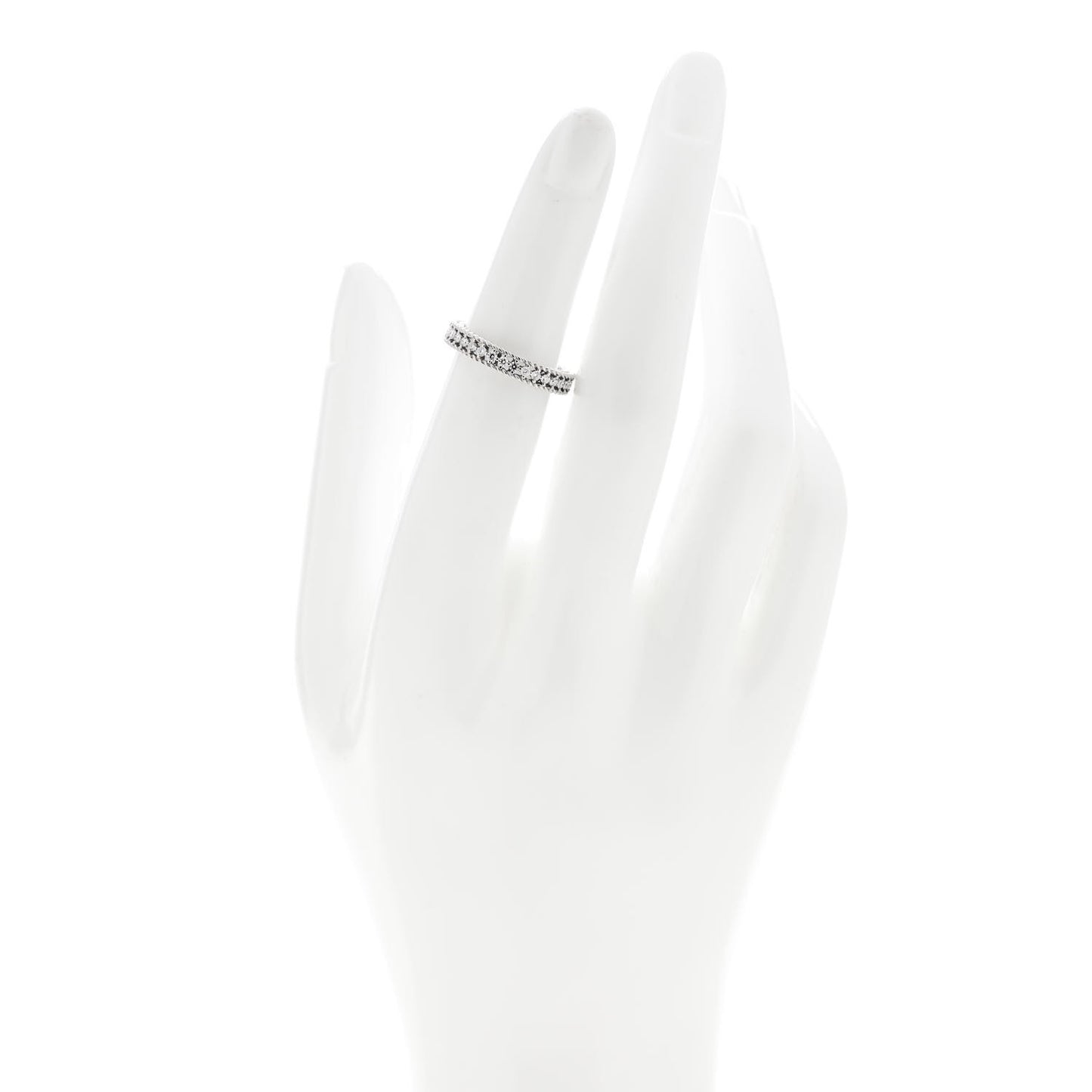 18K White Gold Diamond Symphony Princess Band Ring 49 5