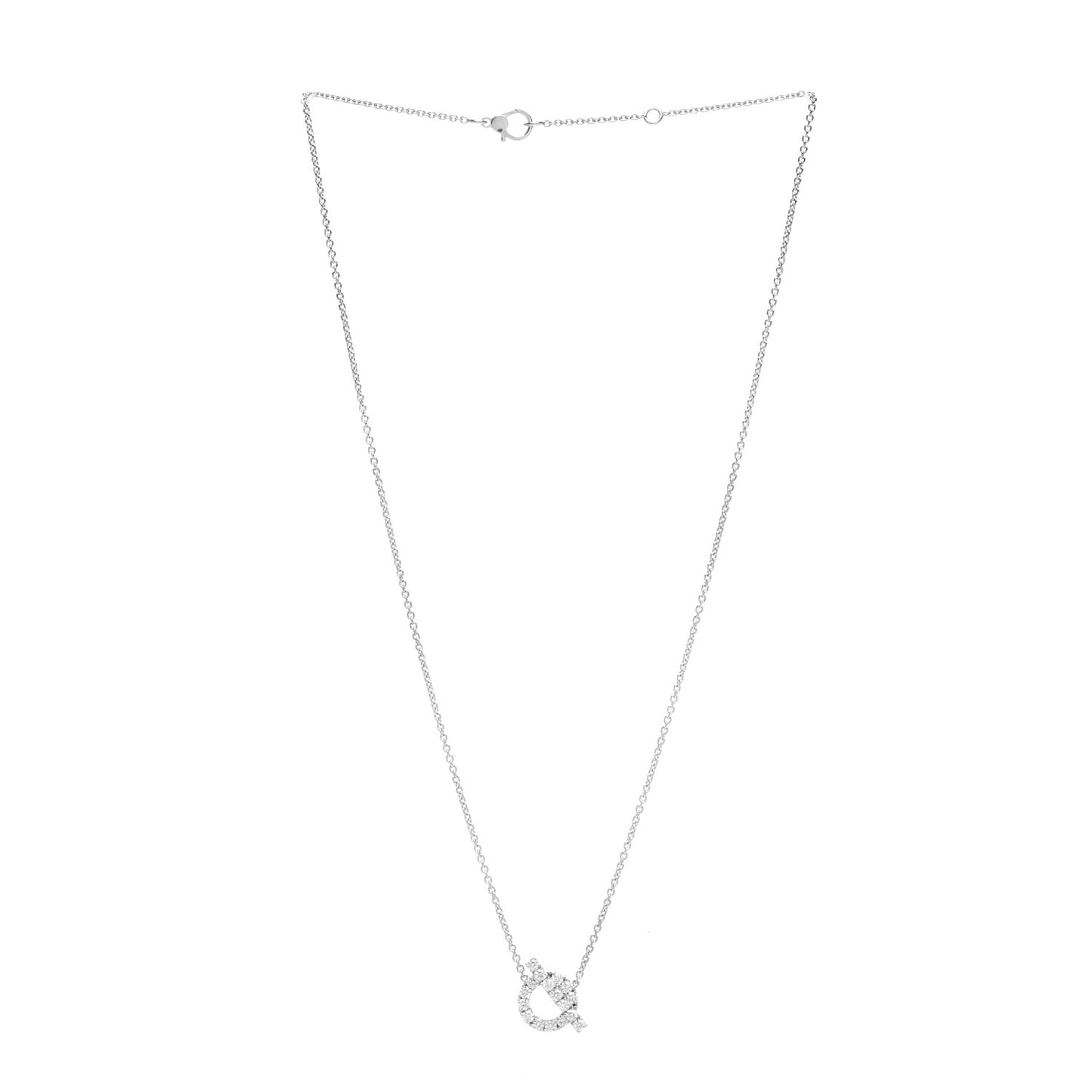 18K White Gold Diamond Finesse Pendant Necklace