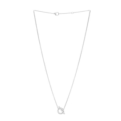 Hermes 18K White Gold Diamond Finesse Pendant Necklace 3 of 6