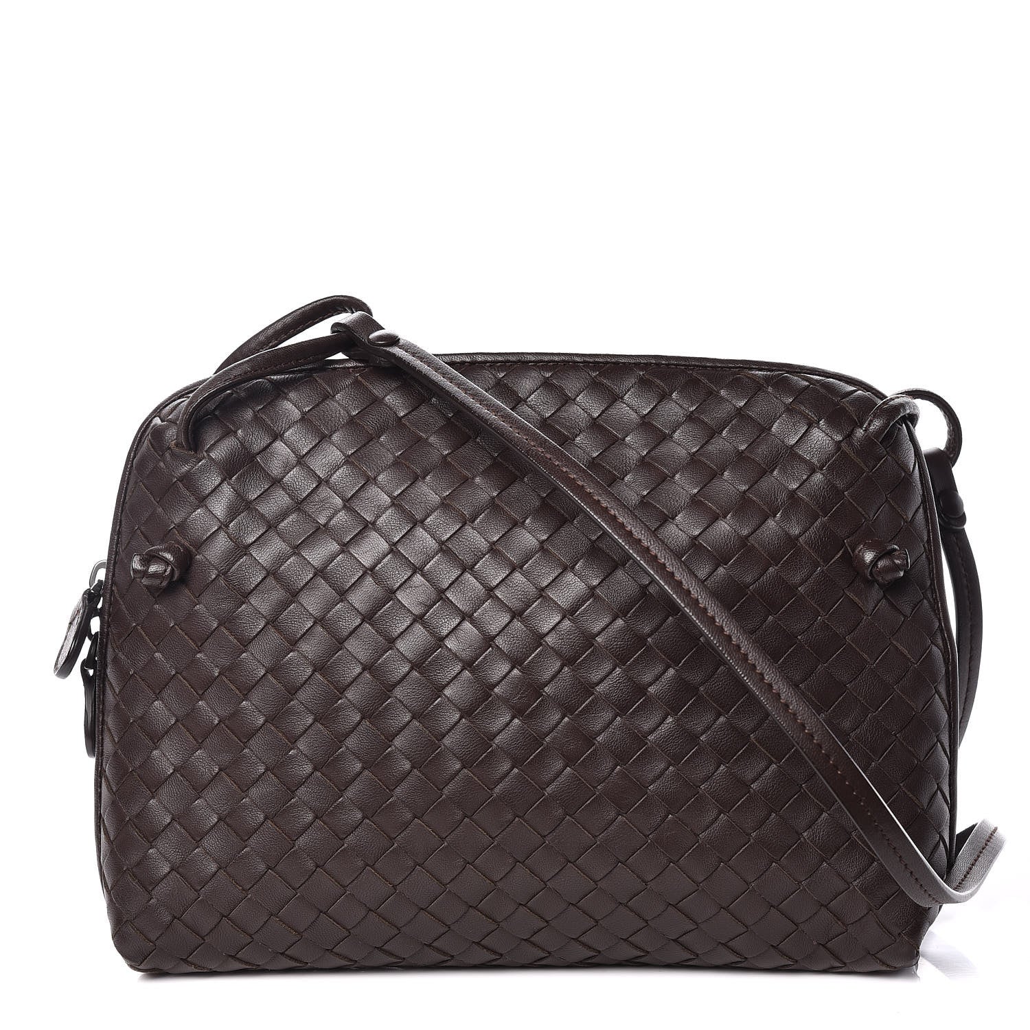 Bottega Veneta Nappa Intrecciato Pillow Crossbody Messenger Ebano 1 of 11