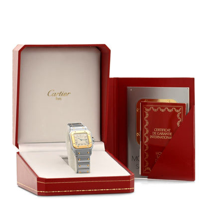Cartier Stainless Steel 18K Yellow Gold 24mm Santos De Cartier Galbee Quartz Watch 5 of 5
