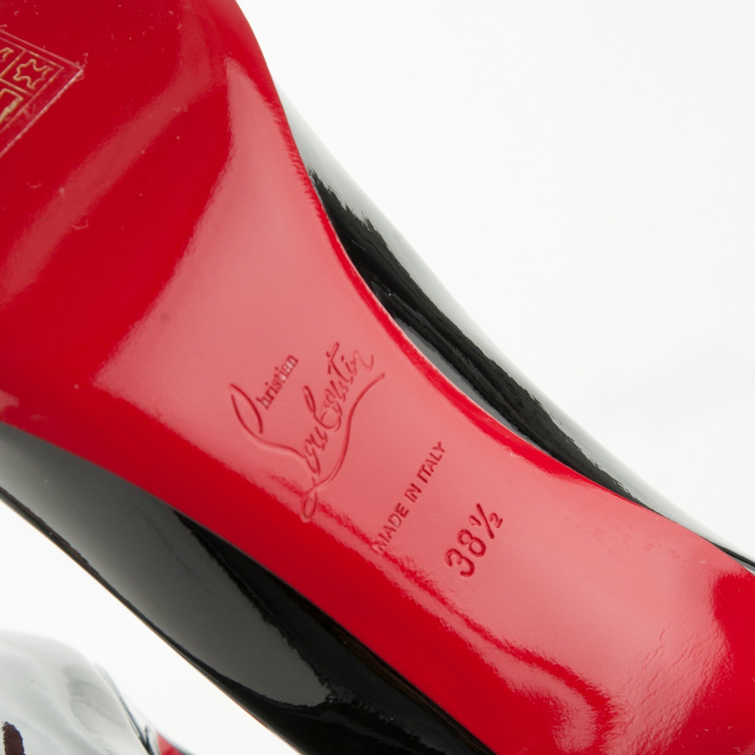 Christian Louboutin Patent Decollete 554 85 Pumps 38.5 Black 6 of 6