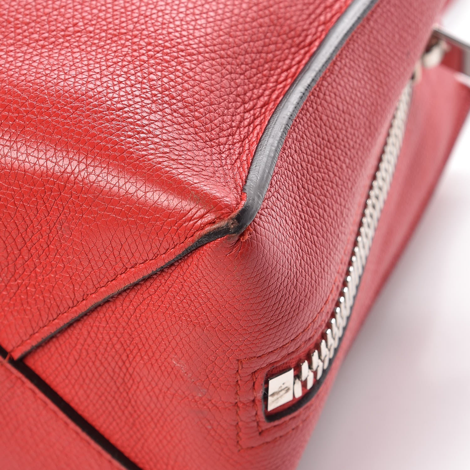 Balenciaga Grained Calfskin Plate Hardware Papier A6 Zip Around Tote Rouge Houx 14 of 16