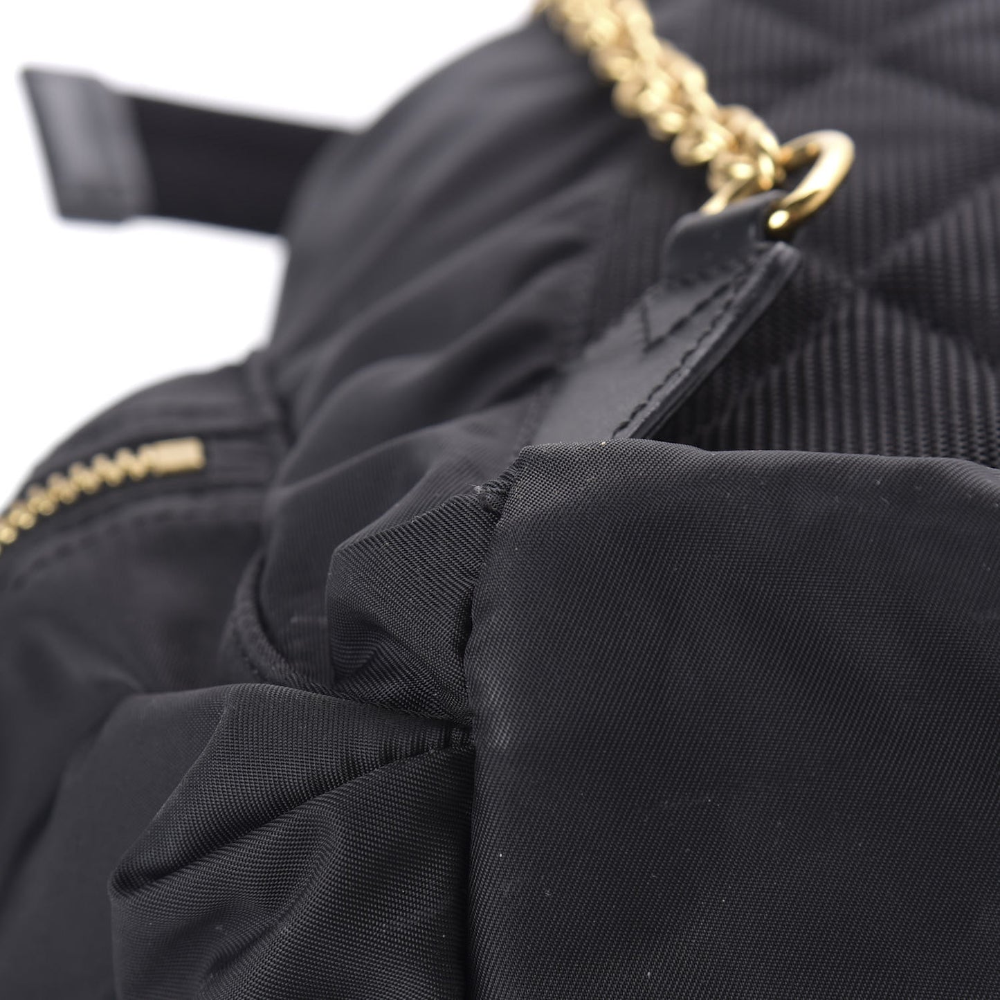 Nylon Medium Rucksack Runway Backpack Black Gold