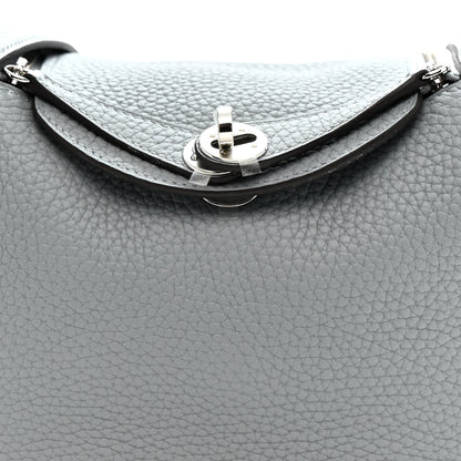 Hermes Taurillon Clemence Mini Lindy 20 Gris Pantin 8 of 11