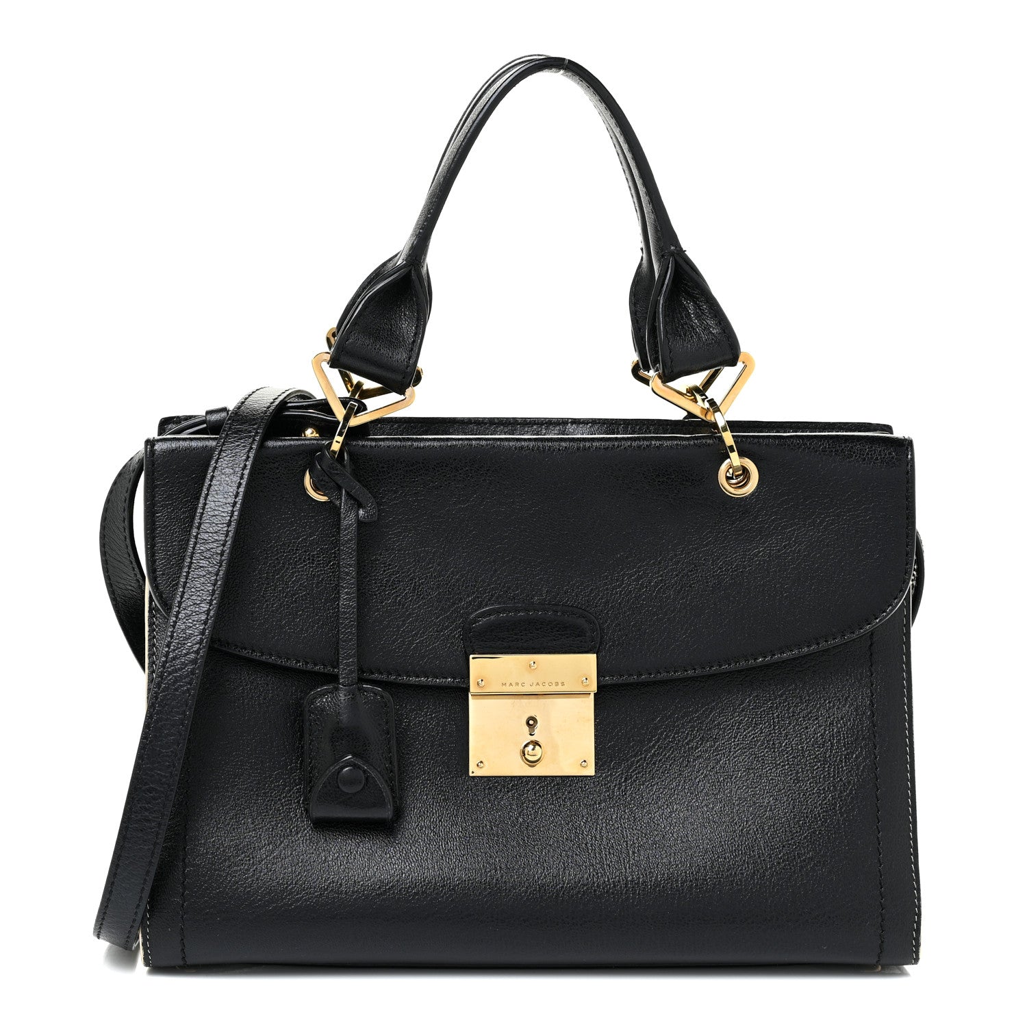 Marc Jacobs Textured Calfskin Satchel Black 1 of 17