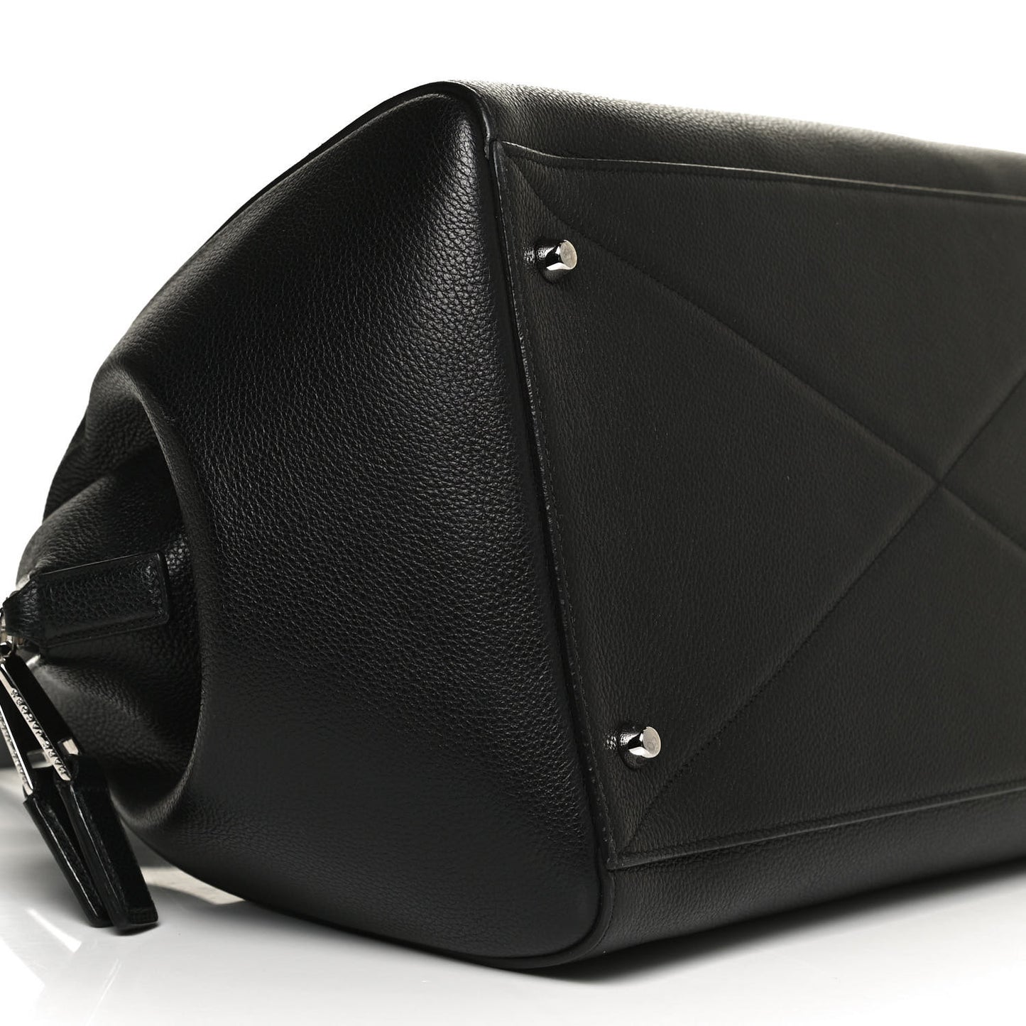 Textured Calfskin Medium Incognito Satchel Black